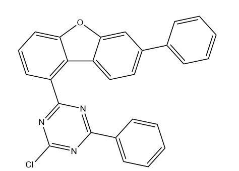 2-chloro-4-phenyl-6-(7-phenyldibenzo[b,d]furan-1-yl)-1,3,5-triazine