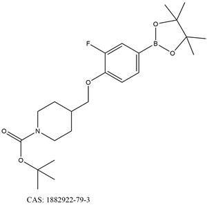 1-Piperidinecarboxylic acid, 4-[[2-fluoro-4-(4,4,5,5-tetramethyl-1,3,2-dioxaborolan-2-yl)phenoxy]methyl]-, 1,1-dimethylethyl ester