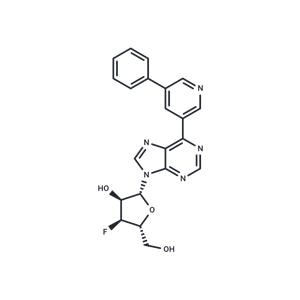 9-(3-Deoxy-3-fluoro-β-D-ribofuranosyl)-6-(5-phenylpyridin-3-yl)purine