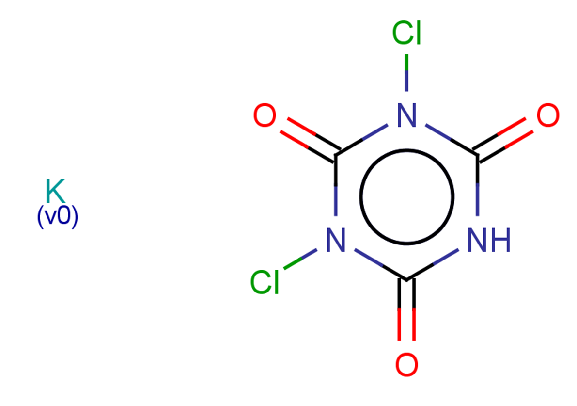 Troclosene potassium