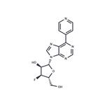 9-(3-Deoxy-3-fluoro-β-D-ribofuranosyl)-6-(pyridine-4-yl)purine