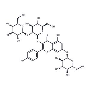 Kaempferol 3-sophoroside-7-glucoside