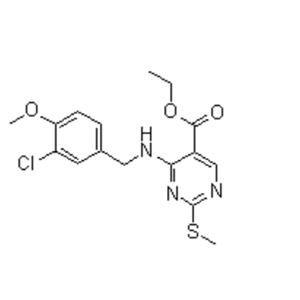 4-[[(3-Chloro-4-methoxyphenyl)methyl]amino]-2-(methylthio)-5-pyrimidinecarboxylic acid ethyl ester