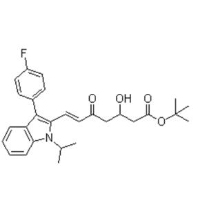 tert-Butyl (E)-7-[3'-(4''-fluorophenyl)-1'-methylethyl-indol-2'-yl]-3-hydroxy-5-oxo-6-heptenoate