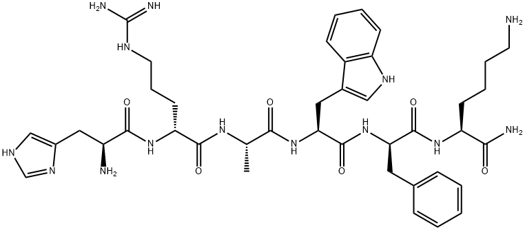 histidyl-arginyl-alanyl-tryptophyl-phenylalanyl-lysinamide