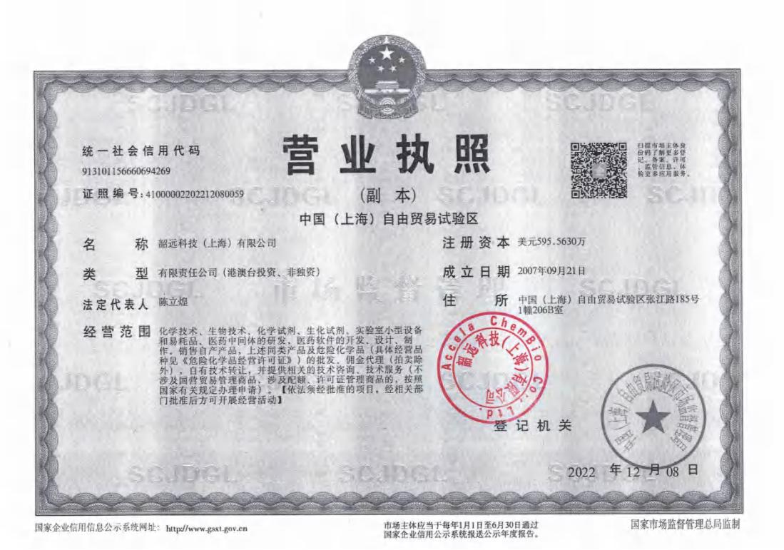 Business License Of EnterpriseLegal Person