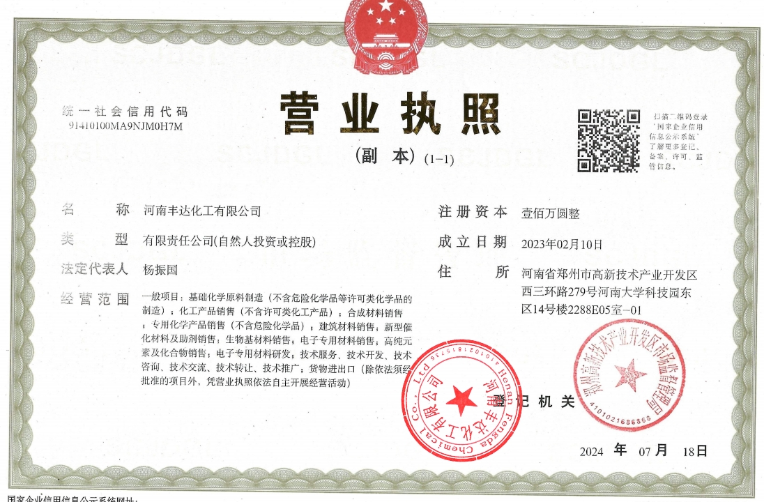 Business License Of EnterpriseLegal Person