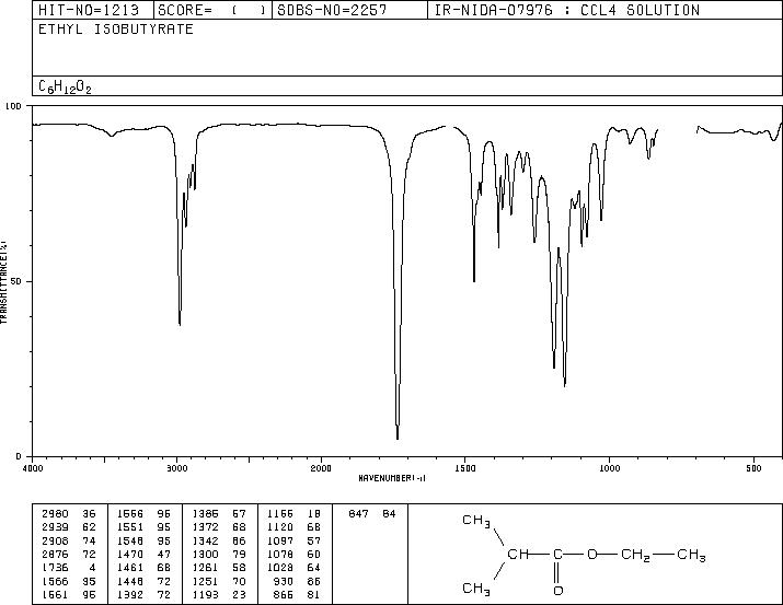 Ethyl isobutyrate(97-62-1) MS
