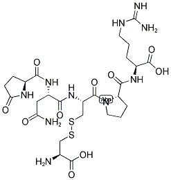 (PYR4,CYS(H-CYS-OH)6,ARG8)-VASOPRESSIN (4-8) Struktur