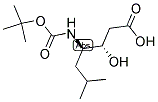 (3S,4R)-N-(TERT-BUTOXYCARBONYL)-4-AMINO-3-HYDROXY-6-METHYLHEPTANOIC ACID Struktur