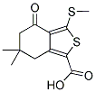 6,6-DIMETHYL-3-(METHYLTHIO)-4-OXO-4,5,6,7-TETRAHYDROBENZO[C]THIOPHENE-1-CARBOXYLIC ACID Struktur