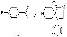 N-METHYL-8-[4-(4-FLUOROPHENYL)-4-OXOBUTYL]-1-PHENYL-1,3,8-TRIAZASPIRO-[4.5]DECAN-4-ONE HYDROCHLORIDE Struktur