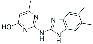 2-(5,6-DIMETHYL-2-BENZIMIDAZOLYLAMINO)-6-METHYL-4-PYRIMIDINOL Struktur