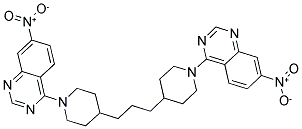 4,4'-(1,3-PROPANEDIYLDI-4,1-PIPERIDINE-DIYL)-BIS(7-NITRO-QUINAZOLINE) Struktur