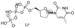 2',3'-DIDEOXYTHYMIDINE-5'-TRIPHOSPHORIC ACID, LITHIUM Struktur