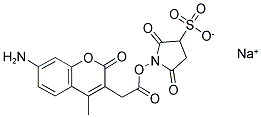 SULFOSUCCINIMIDYL 7-AMINO-4-METHYLCOUMARIN-3-ACETATE Struktur