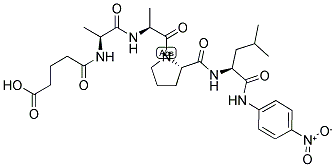 GLUTARYL-ALA-ALA-PRO-LEU-PNA Struktur