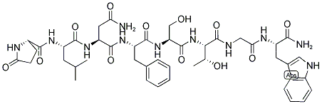 PYR-LEU-ASN-PHE-SER-THR-GLY-TRP-NH2 Struktur