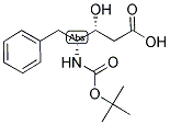 (3R,4R)-N-(TERT-BUTOXYCARBONYL)-4-AMINO-3-HYDROXY-5-PHENYLPENTANOIC ACID Struktur