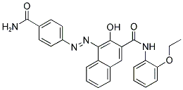 2-NAPHTHALENE-CARBOXAMIDE,3-HYDROXY-4-(((4-AMINOCARBONYL)PHENYL)AZO)-N-(2-ETHOXYPHENYL)- Struktur