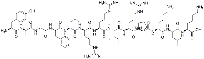 (D-ALA2,D-ARG6)-DYNORPHIN A (1-13) Struktur