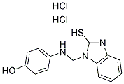 P-[[(2-MERCAPTOBENZIMIDAZOL-1-YL)METHYL]AMINO]PHENOL DIHYDROCHLORIDE Struktur