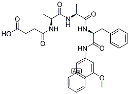 SUC-ALA-ALA-PHE-4-METHOXY-2-NAPHTHYLAMINE Struktur