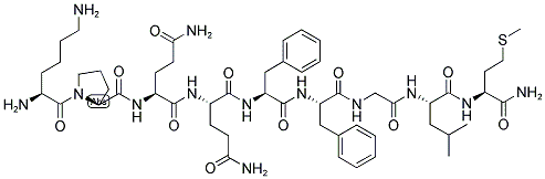 LYS-PRO-GLN-GLN-PHE-PHE-GLY-LEU-MET-NH2 Struktur