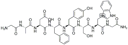 GLY-ALA-ASP-PHE-TYR-SER-TRP-GLY-NH2 Struktur