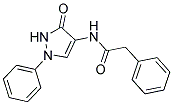 2-PHENYL-4-PHENYLACETAMIDO-3-PYRAZOLIN-5-ONE Struktur