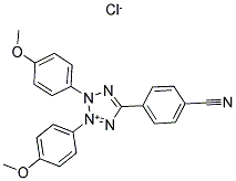 2,3-BIS(4-METHOXYPHENYL)-5-(4-CYANOPHENYL)TETRAZOLIUM CHLORIDE Struktur