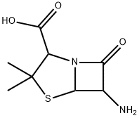 6-AMINO-3,3-DIMETHYL-7-OXO-4-THIA-1-AZA-BICYCLO[3.2.0]HEPTANE-2-CARBOXYL Struktur