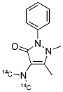 AMINOPYRINE, [DIMETHYLAMINE-14C]- Struktur