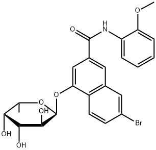 NAPHTHOL AS-BI BETA-L-FUCOPYRANOSIDE Struktur