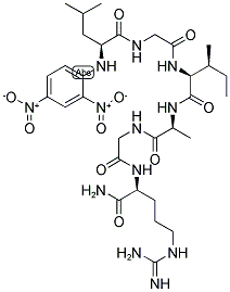 2,4-DINITROPHENYL-L-LEUCYLGLYCYL-L-ISOLEUCYL-L-ALANYLGLYCYL-L-ARGININE AMIDE Struktur