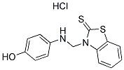 3-(P-HYDROXYANILINO)METHYL-2-BENZOTHIAZOLINE-THIONE MONOHYDROCHLORIDE Struktur