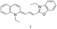 1,3'-DIETHYL-2,2'-QUINOLYLOXACARBOCYANINE IODIDE Struktur