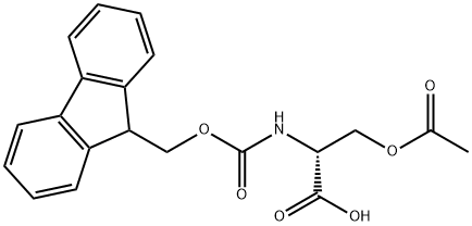 FMOC-D-SER(AC)-OH Struktur