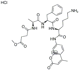 MEOSUC-ALA-PHE-LYS-AMC HCL Struktur