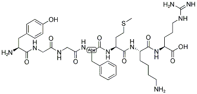 H-TYR-GLY-GLY-PHE-MET-LYS-ARG-OH Struktur