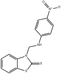 3-[(P-NITROANILINO)METHYL]-2-BENZOTHIAZOLINETHIONE Struktur