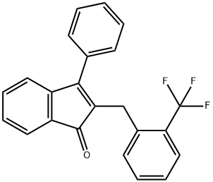 3-PHENYL-2-[2-(TRIFLUOROMETHYL)BENZYL]-1H-INDEN-1-ONE Struktur