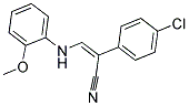 1-CYANO-1-(4-CHLOROPHENYL)-2-[(2-METHOXYPHENYL)AMINO]ETHENE Struktur