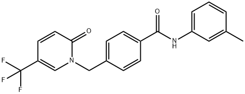 N-(3-METHYLPHENYL)-4-([2-OXO-5-(TRIFLUOROMETHYL)-1(2H)-PYRIDINYL]METHYL)BENZENECARBOXAMIDE Struktur