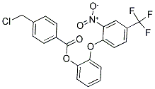 2-[2-NITRO-4-(TRIFLUOROMETHYL)PHENOXY]PHENYL 4-(CHLOROMETHYL)BENZOATE Struktur