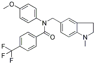 N-[(2,3-DIHYDRO-1-METHYLINDOL-5-YL)METHYL]-N-(4-METHOXYPHENYL)-4-(TRIFLUOROMETHYL)BENZAMIDE