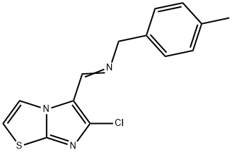 N-[(6-CHLOROIMIDAZO[2,1-B][1,3]THIAZOL-5-YL)METHYLENE](4-METHYLPHENYL)METHANAMINE Struktur