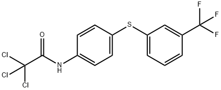 2,2,2-TRICHLORO-N-(4-([3-(TRIFLUOROMETHYL)PHENYL]SULFANYL)PHENYL)ACETAMIDE Struktur