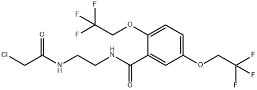 N-(2-[(2-CHLOROACETYL)AMINO]ETHYL)-2,5-BIS(2,2,2-TRIFLUOROETHOXY)BENZENECARBOXAMIDE Struktur