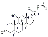 5-ALPHA-PREGNAN-11-BETA, 17,21-TRIOL-3,20-DIONE 21-ACETATE Struktur